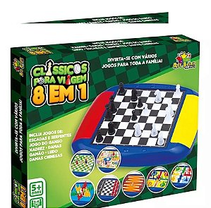 6 Jogos Reunidos - Dama Trilha Ludo Xadrez + 2 Jogos - Nig