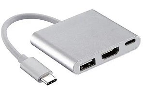 Adaptador Usb 3.1-c Multiporta Com Usb Hdmi E Usb-c Mackbook