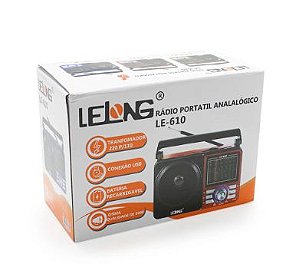 Rádio Portátil Analógico Lelong LE-610