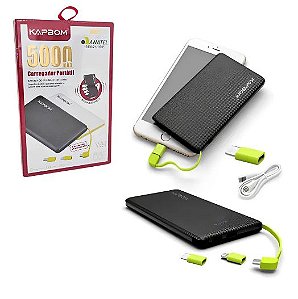 Power Bank Carregador Portátil Slim 5000 mAh Kapbom - KA-952