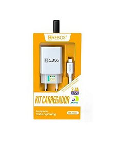 KIT CARREGADOR LIGHTNING HREBOS HS-150I