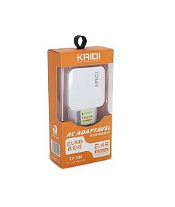Carregador Rápido Lightning Kaidi KD301A 2 Saídas USB 2.4A