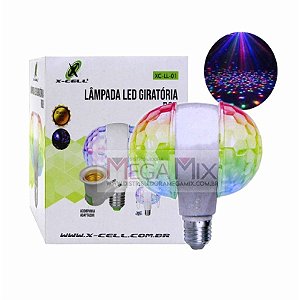 Lâmpada LED Giratória RGB Com Efeitos de LED 360°  XC-LL-01