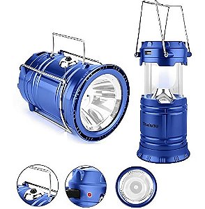 Lampião / Lanterna Recarregável Com Painel Solar - Kapbom - Ka-5800