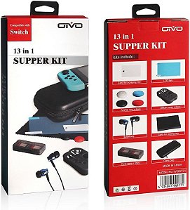 Kit 13 Em 1 Com Acessórios Diversos e Estojo De Transporte Para Nintendo Switch OIVO IV-SWT01