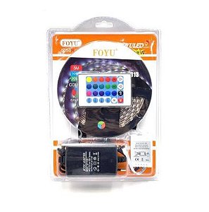 Kit Fita de Led 5050 5M rgb controle e fonte 3A foyu TB-5016