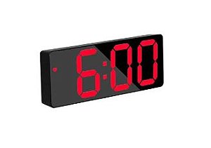 Relógio Digital LED Alarme Eletrônico, Data e Termômetro ZB4004 - Luatek