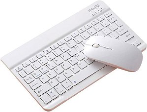 Conjunto Teclado E Mouse Bluetooth Portátil 10 Polegadas