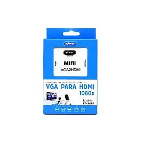 Conversor De Áudio E Video Vga Para Hdmi 1080p Knup Kp-3466