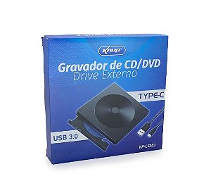 Gravador de cd/dvd | Driver externo knup kp-le303