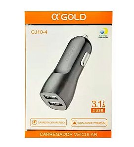 Fonte Veicular 2usb 3.1a Cj10-4 Gold