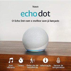 Novo Echo Dot 5ª geração | O Echo Dot com o melhor som já lançado!!  Cor: Branco