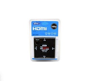 Adaptador Switch Hdmi 3 Entradas E 1 Saida Kp-3456
