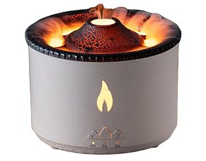 Umidificador Difusor Aromatizador De Ar Vulcao Chama Com LED LKJ-193 Luatek