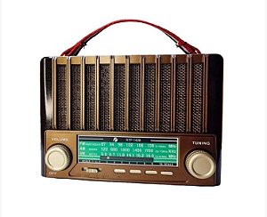 Rádio Portátil retro Solar Bluetooth/AM/FM/USB/TF-CARD/Lanterna KTF-1428 Flex