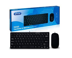 Kit Teclado e Mouse com Fio Usb para Computador KNUP - KP-TE122