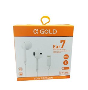 FONE DE OUVIDO COM FIO IPHONE LIGHTNING AGOLD FN-A16