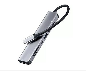 Adaptador Usb Tipo C Hdmi 4k 60hz Hub Macbook Pro 7 Em 1