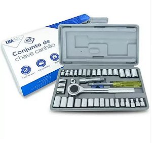 Kit Completo De Chaves Canhão Portatil 40peças Lwj-138 - LUATEK