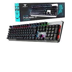 Teclado Gamer Mecânico Usb Aula Fz066-ii Com Led Pt-br