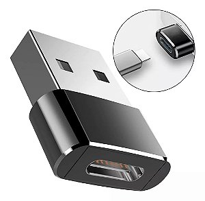 Adaptador Conversor USB Type C Fêmea para USB Macho