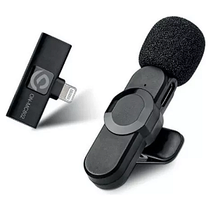 Microfone Live Lapela Sem Fio Lightning Recarregável Mc802