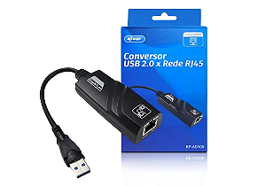 Cabo Adaptador Entrada Rede RJ45 X Saida USB 2.0 KP-AD105 Knup