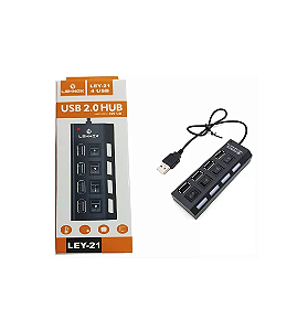 Hub USB 2.0 com 4 portas LEHMOX LEY-21