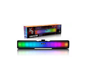 Caixa De Som Soundbar Gamer PC Tv Notebook Estéreo Led Rgb Altomex AL-8891