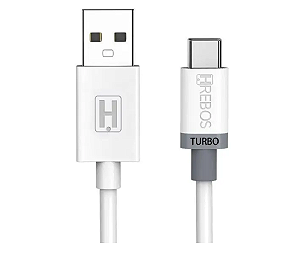 Cabo Carregador HRebos HS-72 Turbo 4.0 Usb Tipo C 2 Metros