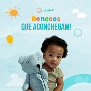 URSO PEQUENO ARTICULADO TRICOLINE POÁ - HIPOALERGÊNICO - ARTESANAL