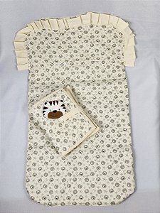 KIT ALMOFADA DE CARRINHO E PORTA ARTIGOS DE HIGIÊNE DO BEBÊ