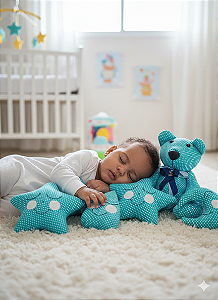 KIT ALMOFADAS DE BERÇO E URISINHO ARTICULADO