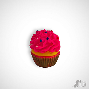 Brinquedo Mordedor Cupcake com Apito Rosa