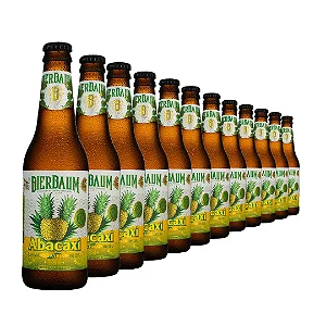 Caixa com 12 Cervejas de Abacaxi Bierbaum | Fruit Beer 355ml
