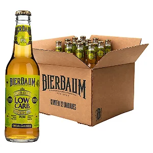 Caixa com 12 Cervejas Low Carb Sem Glúten Bierbaum | Session IPA 355ml - Artesanal Puro Malte