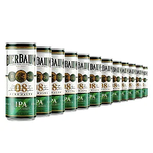 Fardo com 12 Cervejas American IPA Artesanal Bierbaum | Lata 350ml