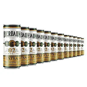 Fardo com 12 Cervejas Extra Bierbaum | Lata 350ml Artesanal Puro Malte