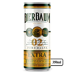 Fardo com 12 Cervejas Pilsen Extra Gold Bierbaum | Lata 350ml - Maltada e Cremosa