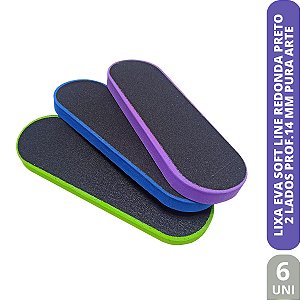 Lixa Eva Soft Line Redonda Preto 2 Lados Prof.14 Mm Com 6 - Pura Arte (39058)
