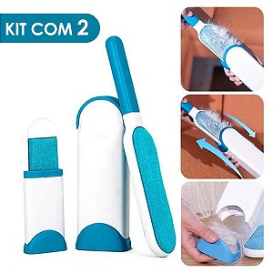 Escova Tira Pelos Pet Fur Removedora Roupa Sofá Kit Com 2 (STO2156)