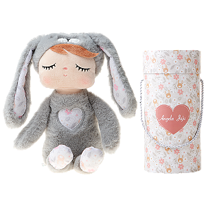 Boneca Metoo Angela Plush Juju Coelha Cinza com Caixa Original