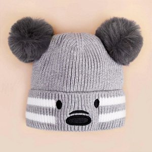 Gorro Infantil com Pompom e Forro Interno Koala