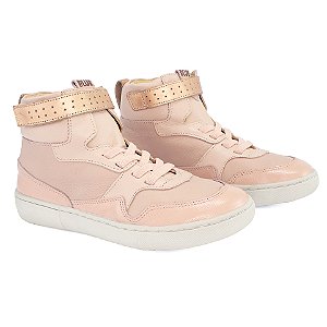Tênis Feminino Infantil Cano Alto Fly Ballerina e Salmão Metalizado - Blue Infantis