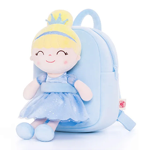 Mochila infantil Gloveleya by Metoo Princesas com Boneca removível Cinderela