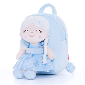 Mochila infantil Gloveleya by Metoo Princesas com Boneca removível Elsa Frozen