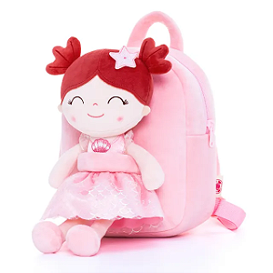 Mochila infantil Gloveleya by Metoo Princesas com Boneca removível Ariel