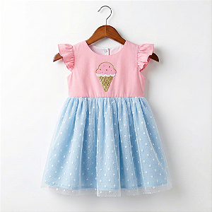 Vestido Fantasia Metoo Angela Candy School Sorvetinho para Bebê