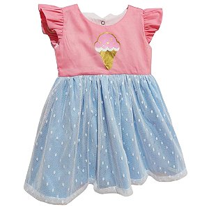 Vestido Fantasia Metoo Angela Candy School Sorvetinho para Bebê