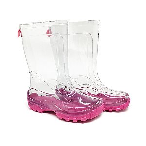 Galocha Kidsplash! Lisa Transparente Incolor/Pink
